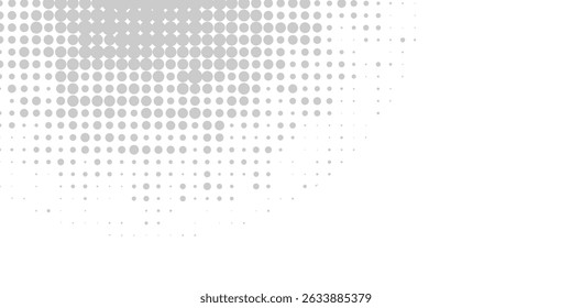 Halftone gradient. Dotted gradient, smooth dots spraying and halftones dot background seamless horizontal geometric pattern vector template set. modern vector ilustration