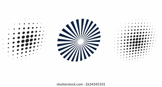Halftone gradient. Dotted gradient, smooth dots spraying and halftones dot background seamless modern arts modern dot