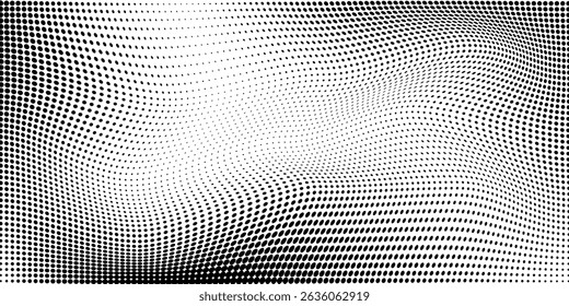 Gradiente de meio-tom. Gradiente pontilhado, pulverização de pontos suaves e fundo de pontos de meio-tons conjunto de modelos de vetor de padrão geométrico horizontal sem costura.