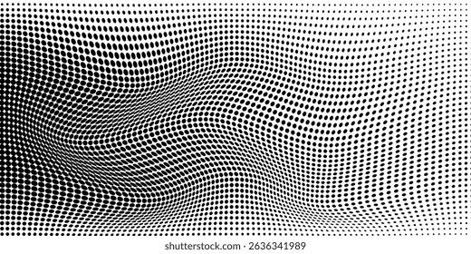 Halftone gradient. Dotted gradient, smooth dots spraying and halftones dot background seamless horizontal geometric pattern vector template set
