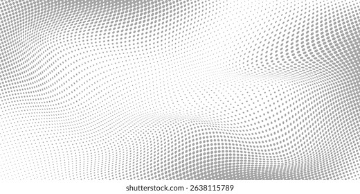 Halftone gradient. Dotted gradient, smooth dots spraying and halftones dot background seamless horizontal geometric pattern vector template set.