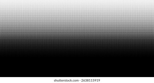 Halftone gradient. Dotted gradient, smooth dots spraying and halftones dot background seamless horizontal geometric pattern vector template set