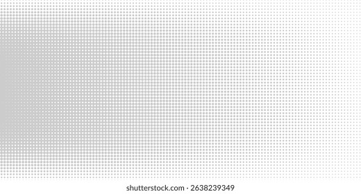 Halftone gradient. Dotted gradient, smooth dots spraying and halftones dot background seamless horizontal geometric pattern vector template set eps 10