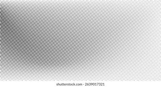 Halftone gradient. Dotted gradient, smooth dots spraying and halftones dot background seamless horizontal geometric pattern vector template set.