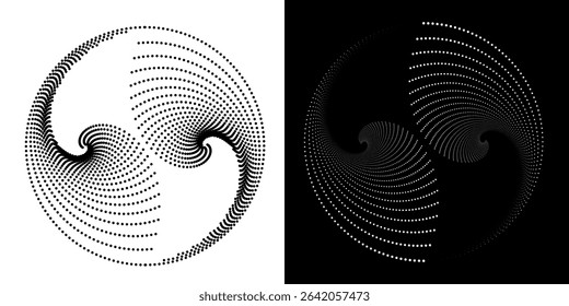 Halftone gradient. Dotted gradient, smooth dots spraying and halftones dot background seamless horizontal geometric pattern vector template set. unique dots modern circles