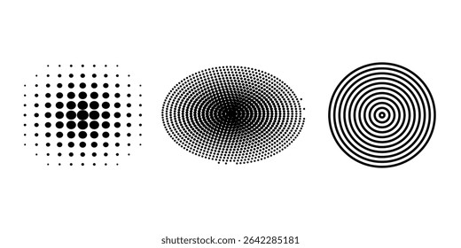Halftone gradient. Dotted gradient, smooth dots spraying and halftones dot background seamless modern arts