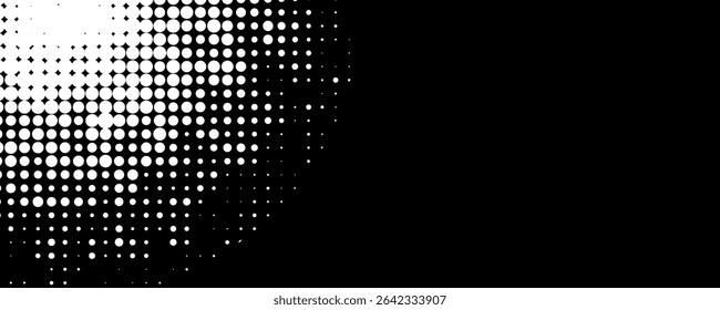 Halftone gradient. Dotted gradient, smooth dots spraying and halftones dot background seamless horizontal geometric pattern vector template set.	
