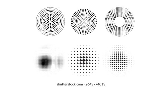 Halftone gradient. Dotted gradient, smooth dots spraying and halftones dot background seamless modern.eps 10