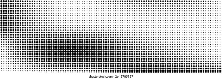 Halftone gradient. Dotted gradient, smooth dots spraying and halftones dot background seamless horizontal geometric pattern vector template set. modern vector ilustration	