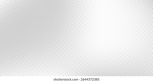 Halftone gradient. Dotted gradient, smooth dots spraying and halftones dot background seamless horizontal geometric pattern vector template set
