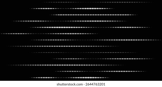 Halftone gradient. Dotted gradient, smooth dots spraying and halftones dot background seamless horizontal geometric pattern vector template set