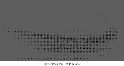 Halftone gradient. Dotted gradient, smooth dots spraying and halftones dot background seamless horizontal geometric pattern vector template set