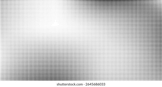 Halftone gradient. Dotted gradient, smooth dots spraying and halftones dot background seamless horizontal geometric pattern vector template set.