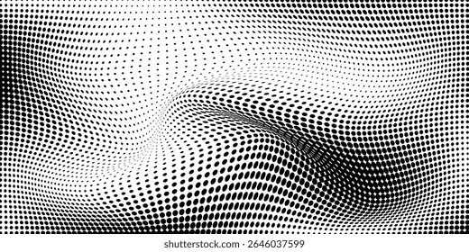 Halftone gradient. Dotted gradient, smooth dots spraying and halftones dot background seamless horizontal geometric pattern vector template set. modern vector ilustration	

