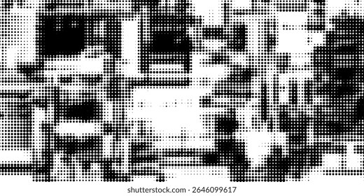 Gradiente de semitono. Gradiente punteado, pulverización de puntos lisos y halftones fondo de puntos sin fisuras patrón geométrico Horizontal conjunto de Plantilla de Vector.
