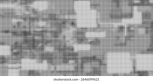 Halftone gradient. Dotted gradient, smooth dots spraying and halftones dot background seamless horizontal geometric pattern vector template set.