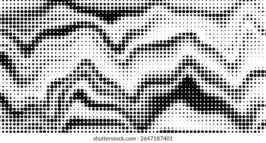 Halftone gradient. Dotted gradient, smooth dots spraying and halftones dot background seamless horizontal geometric pattern vector template set