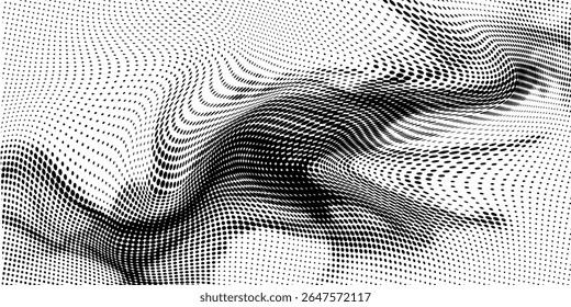 Halftone gradient. Dotted gradient, smooth dots spraying and halftones dot background 
