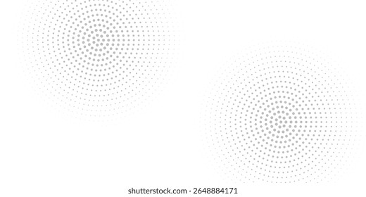 Halftone gradient. Dotted gradient, smooth dots spraying and halftones dot background seamless horizontal geometric pattern vector template set.	