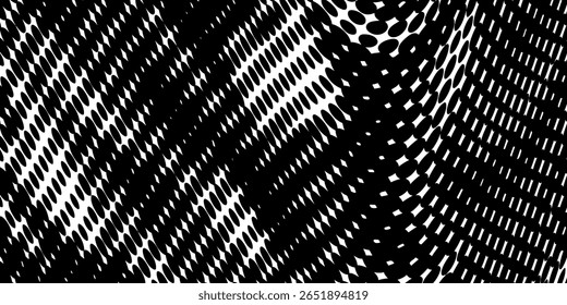 Gradiente de semitono. Gradiente punteado, pulverización de puntos lisos y fondo de puntos semitonos sin patrón geométrico Horizontal. moderno. eps10