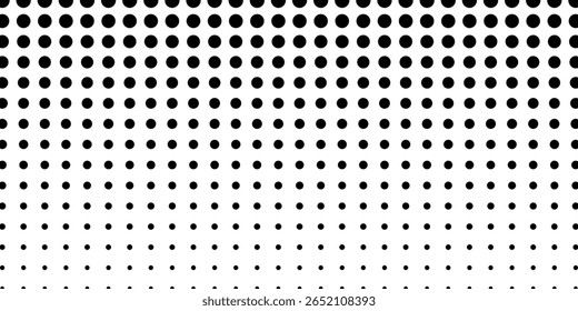 Halftone gradient. Dotted gradient, smooth dots spraying and halftones dot background seamless horizontal geometric pattern vector template set. modern vector ilustration	