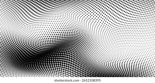 Halftone gradient. Dotted gradient, smooth dots spraying and halftones dot background seamless horizontal geometric pattern vector template set. modern vector ilustration	