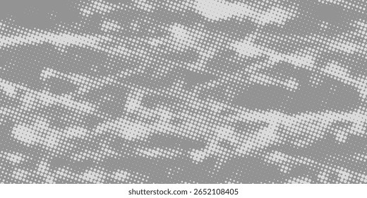 Halftone gradient. Dotted gradient, smooth dots spraying and halftones dot background seamless horizontal geometric pattern vector template set. modern vector ilustration	