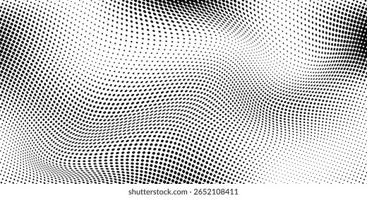 Halftone gradient. Dotted gradient, smooth dots spraying and halftones dot background seamless horizontal geometric pattern vector template set. modern vector ilustration	