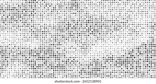 Halftone gradient. Dotted gradient, smooth dots spraying and halftones dot background seamless horizontal geometric pattern vector template set	
