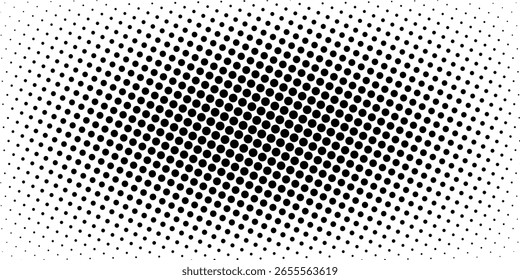 Halftone gradient. Dotted gradient, smooth dots spraying and halftones dot background seamless horizontal geometric pattern vector template set.
