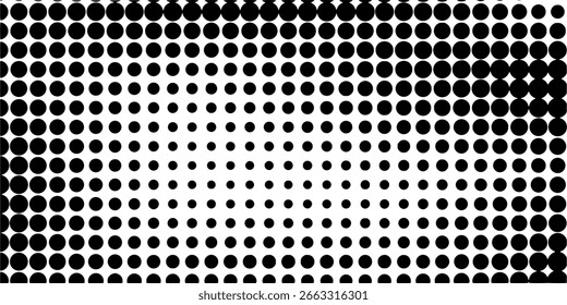 Halftone gradient. Dotted gradient, smooth dots spraying and halftones dot background seamless horizontal geometric pattern vector template set. Abstract dot gradient halftone abstract dots
