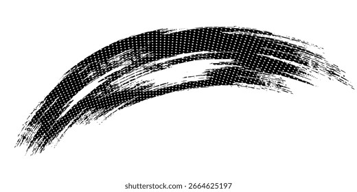 Gradiente de meio-tom. Gradiente pontilhado, borrifada de pontos suaves e fundo de meio-tons modelo de vetor de padrão geométrico horizontal sem costura