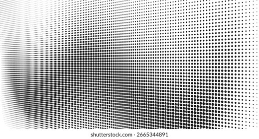 Halftone gradient. Dotted gradient, smooth dots spraying and halftones dot background seamless horizontal geometric pattern vector template set