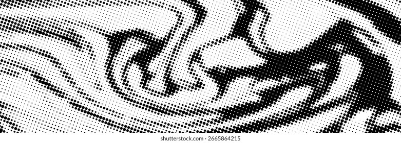 Halftone gradient. Dotted gradient, smooth dots spraying and halftones dot background seamless horizontal geometric pattern vector template set	
