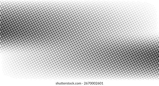 Halftone gradient. Dotted gradient, smooth dots spraying and halftones dot background seamless horizontal geometric pattern vector template set. eps10