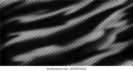 Gradiente de semitono. Gradiente punteado, pulverización de puntos lisos y halftones fondo de puntos sin fisuras patrón geométrico Horizontal conjunto de Plantilla de Vector