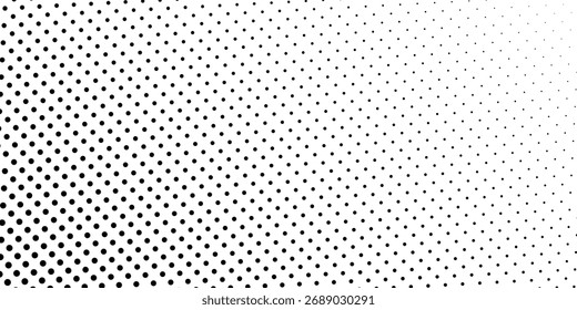 Halftone gradient. Dotted gradient, smooth dots spraying and halftones dot background seamless horizontal geometric pattern vector template set