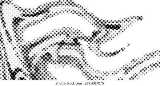 Halftone gradient. Dotted gradient, smooth dots spraying and halftones dot background seamless horizontal geometric pattern vector template set	