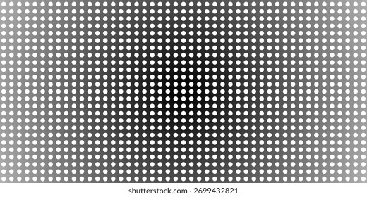 Gradiente de semitono. Gradiente punteado, pulverización de puntos lisos y halftones fondo de puntos sin fisuras patrón geométrico Horizontal conjunto de Plantilla de Vector