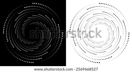 Halftone gradient. Dotted gradient, smooth dots spraying and halftones dot background seamless horizontal geometric pattern vector template set. unique dots modern circles