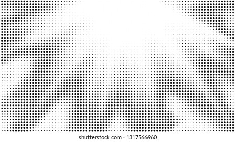 Halftone gradient explosion pattern. Abstract halftone vector dots background. Fireworks dots pattern. Pop Art, Comic small dots. Star rays halftone poster. Shine, sun rays. Outer space, sunrise rays
