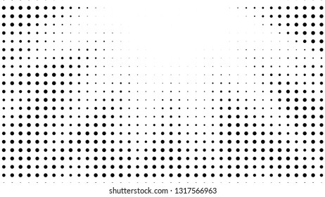 Halftone gradient explosion pattern. Abstract halftone vector dots background. Fireworks dots pattern. Pop Art, Comic small dots. Star rays halftone poster. Shine, sun rays. Outer space, sunrise rays