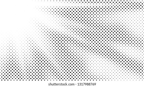 Halftone gradient explosion pattern. Abstract halftone vector dots background. Fireworks dots pattern. Pop Art, Comic small dots. Star rays halftone poster. Shine, sun rays. Outer space, sunrise rays