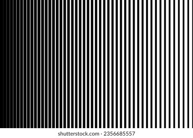 Halftone gradient line pattern background style. Optical art abstract background lines design black and white