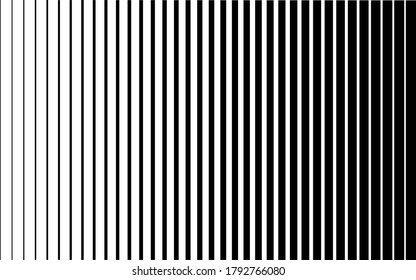 Halftone gradient lines Comic black vertical parallel stripes Fight design Manga or anime speed graphic screen tone Isolated object on white background vector illustration