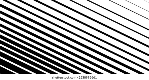 Padrão de linhas de gradiente de meio-tom. Linhas pretas de meio-tom desbotadas. Fundo de gradiente esmaecido. Textura geométrica abstrata horizontal com linhas paralelas. vektor