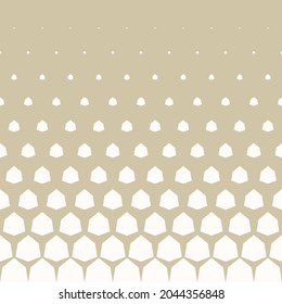 Halftone gradient luxury pattern. Horizontally seamless illustration with gold background. Ornament used for design of print, cover, textile, cloth, business card, fabric, packaging