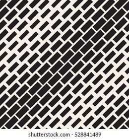 Halftone Gradient Mosaic Lattice. Abstract Geometric Background Design. Vector Seamless Black and White Pattern.