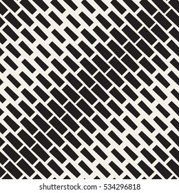 Halftone Gradient Mosaic Lattice. Abstract Geometric Background Design. Vector Seamless Black and White Pattern.