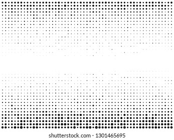 Halftone gradient pattern. Abstract halftone dots background. Monochrome dots pattern. Grunge texture. Pop Art, Comic small dots. Vector design for presentation, business cards, report, flyer, cover
